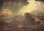 John Martin Joshua Ordering the Sun to Stop in its Course (mk10) oil on canvas